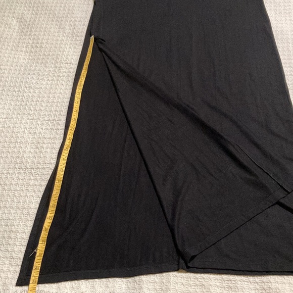 Velvet Torch Black Plunging Neckline Maxi Dress with Leg Slit NWT Size Medium - Picture 9 of 13